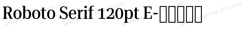 Roboto Serif 120pt E字体转换